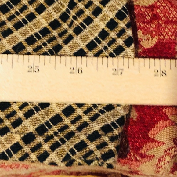 𝅺Faded Glory X-Large brown print maxi dress bias cut scoop neck - Picture 8 of 10